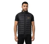 Emporio Armani Gilet Smanicato EA7 Core in tessuto Nero/Oro M