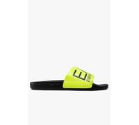 EA7 Emporio Armani Logo Sliders con Maxi Logo, Ciabatta da Mare/Piscina Unisex (Yellow Fluo/Black, Sistema Taglie Calzature EU, Adulto, Numero, Media, 42)
