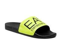 EA7 Emporio Armani Logo Sliders con Maxi Logo, Ciabatta da Mare/Piscina Unisex (Yellow Fluo/Black, Sistema Taglie Calzature EU, Adulto, Numero, Media, 42)