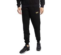 EA7 Uomo Pantaloni da Jogging in Jersey Slim, Black/Gold, M