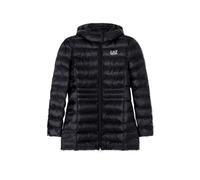 EA7 Emporio Armani Piumino Caban con cappuccio in nylon imbottito da Donna, 7W000685 (IT, Testo, M, Regular, Regular, Nero)