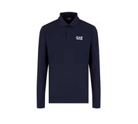 EA7 Emporio Armani Polo a Maniche Lunghe Core Identity in Cotone Stretch da Uomo, 8NPF15 (IT, Testo, XL, Regular, Regular, Blu)