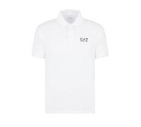 EA7 Emporio Armani Polo Core Identity in Cotone Stretch da Uomo, 8NPF14 (IT, Testo, M, Regular, Regular, White/Silver)