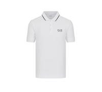 EA7 Emporio Armani Polo da Uomo Core Identity in Piquet Stretch, 8NPF16 (IT, Testo, 3XL, Regular, Regular, Bianco)