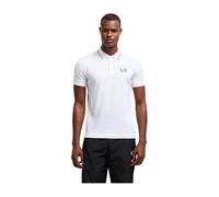 EA7 Emporio Armani Polo da Uomo Core Identity in Piquet Stretch, 8NPF16 (IT, Testo, XL, Regular, Regular, Bianco)