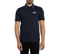 EA7 Emporio Armani Polo da Uomo Core Identity in Piquet Stretch, 8NPF16 (IT, Testo, XL, Regular, Regular, Blue)