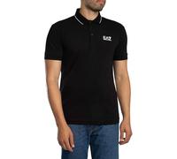 EA7 Emporio Armani Polo da Uomo Core Identity in Piquet Stretch, 8NPF16 (IT, Testo, XXL, Regular, Regular, Nero)