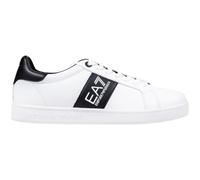 EA7 Emporio Armani Scarpe Sportive, Bianco e Nero, Design Classico con Logo Laterale, Lacci Bianchi, Bianco nero, 40 EU