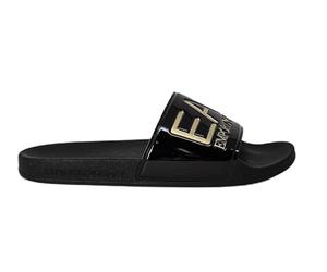 EA7 EMPORIO ARMANI Slipper unisex shiny black/gold US23EA10 XCP001 32