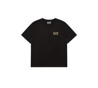 EA7 Emporio Armani T-Shirt a Maniche Corte da Bambini e Ragazzi Core Identity Boy, 7B000020 (IT, età, 10 Anni, Regular, Nero/Oro)