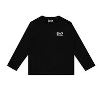 EA7 Emporio Armani T-Shirt a Maniche Lunghe da Bambini e Ragazzi Core Identity Boy, 7B000021 (IT, età, 10 Anni, Regular, Nero)