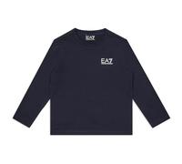 EA7 Emporio Armani T-Shirt a Maniche Lunghe da Bambini e Ragazzi Core Identity Boy, 7B000021 (IT, età, 12 Anni, Regular, Blue)