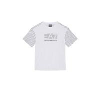 EA7 Emporio Armani T-Shirt con Stampa da Bambini e Ragazzi Visibility Boy in Cotone, 7B000044 (IT, età, 8 Anni, Regular, Bianco)