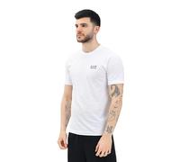 EA7 Emporio Armani T-Shirt da Uomo Core Identity in Jersey di Cotone Bianco Taglia L Codice 8NPT25PJVPZ-1100