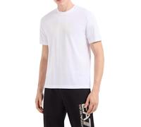 Ea7 Emporio Armani T-shirt da Uomo Visibility in Jersey di Cotone Bianca Codi...