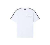 EA7 Emporio Armani T-Shirt Girocollo Logo Series in Cotone da Uomo, 7M001476 (IT, Testo, 3XL, Regular, Regular, Bianco)