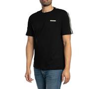 EA7 Emporio Armani T-Shirt Girocollo Logo Series in Cotone da Uomo, 7M001476 (IT, Testo, S, Regular, Regular, Nero)