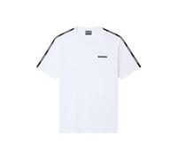 EA7 Emporio Armani T-Shirt Girocollo Logo Series in Cotone da Uomo, 7M001476 (IT, Testo, XL, Regular, Regular, Bianco)