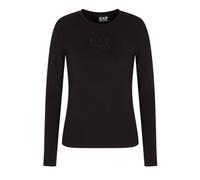 EA7 Emporio Armani T-Shirt Visibility a Manica Lunga da Donna, 7W000415 (IT, Testo, S, Regular, Regular, Nero)