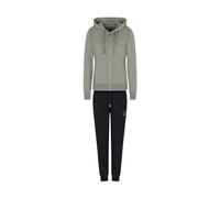 EA7 Emporio Armani Tuta Donna Evolution in jersey di misto viscosa stretch con cappuccio 8NTV51TJ9RZ (IT, Testo, L, Regular, Regular, Verde Nero)