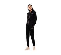 EA7 Emporio Armani Tuta Donna Evolution in Jersey di Misto Viscosa Stretch con Cappuccio 8NTV51TJ9RZ 8057970771487 - Nero Nero Argento 1200