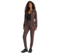 EA7 Emporio Armani Tuta Donna Evolution in jersey di misto viscosa stretch con cappuccio 8NTV51TJ9RZ (IT, Testo, S, Regular, Regular, Marrone)