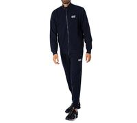 EA7 Emporio Armani Tuta Estiva da Uomo Core Identity in Cotone Garzato, 8NPV60 (IT, Testo, XXL, Regular, Regular, Blue)