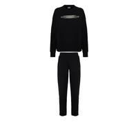 EA7 Emporio Armani Tuta Logo Series In Interlock Di Cotone (IT, Testo, M, Regular, Regular, Nero)