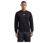 EA7 FELPA GIROCOLLO UOMO NERO EMPORIO ARMANI 7 LOGO EA 4XL NERO