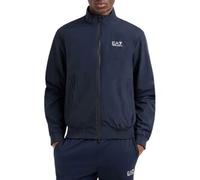 Emporio Armani EA7, ,Jackets ,Uomo ,Blu ,S Bomber in Nylon Blu con Dettaglio Logo