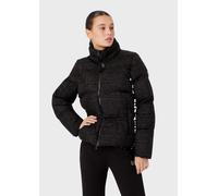 EA7 Piumino Winter Jackets con cappuccio e stampa all-over Donna M Nero
