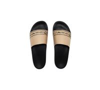 EA7 Sandali Emporio ArmaniSliders, nero e oro, design con logo sulla fascia, nero dorato, 43 EU