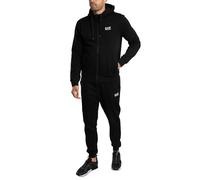 EA7 Emporio Armani Tuta da Uomo Core Identity con zip e cappuccio Nera Taglia S