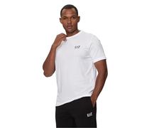 EA7 T-Shirt a Manica Corta Bianca da Uomo con Stampa Logo XXL