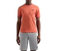 EA7 T-Shirt da Uomo Core Identity Regular in Cotone Pima Arancione Codice 8NP...
