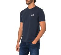 EA7 T-Shirt da Uomo Core Identity Slim in Cotone Pima Blu Taglia L Cod 8NPT26...