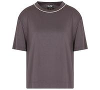 EA7 T-Shirt in Misto Viscosa con Dettaglio Strass | 5B7DA7W000442AF13919 U8117 Grigio Scuro, Grigio Scuro, L