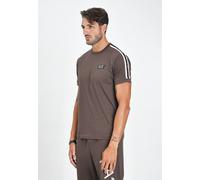 EA7 T-shirt Uomo Marrone T-shirt manica corta T-shirt a manica corta con bande l