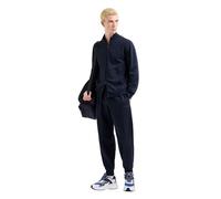 EA7 Tuta Uomo Visibility con Collo Alto Full Zip in Jersey di Cotone (Blu Navy) 3XL