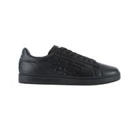 EA7 Unisex Leather Sneaker - triple black - Nero (41 1/3)