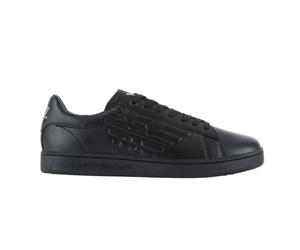 EA7 Unisex Leather Sneaker - triple black - Nero (44)
