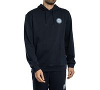 EA7 Uomo Felpa con cappuccio e toppa con logo, Blu
