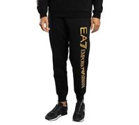 EA7 Uomo Pantaloni Big Logo Joggers, Black/Gold, XXL