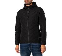 EA7 Emporio Armani Uomo Giacca invernale nero / bianco, Taglia XL