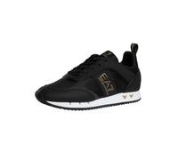 EA7 Uomo Scarpe da Ginnastica con Logo in Rete di Carbonio, Black/Gold/White, 42 EU