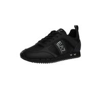 EA7 Uomo Scarpe da Ginnastica con Logo in Rete di Carbonio, Black/Silver, 44.5 EU
