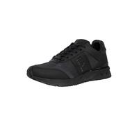 EA7 Uomo Scarpe da Ginnastica con Logo in Rete, Triple Black, 42 EU
