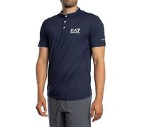 EA7 Uomo T-Shirt con Bottoni E Logo Ventus 7, Navy Blue, M