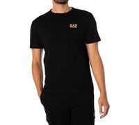 Ea7 Emporio Armani T-shirt da Uomo Core Identity in Jersey di Cotone Nera Taglia L Codice 8NPT25PJVPZ-0208 Nero