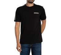 EA7 Uomo T-Shirt con logo della scatola, Nero